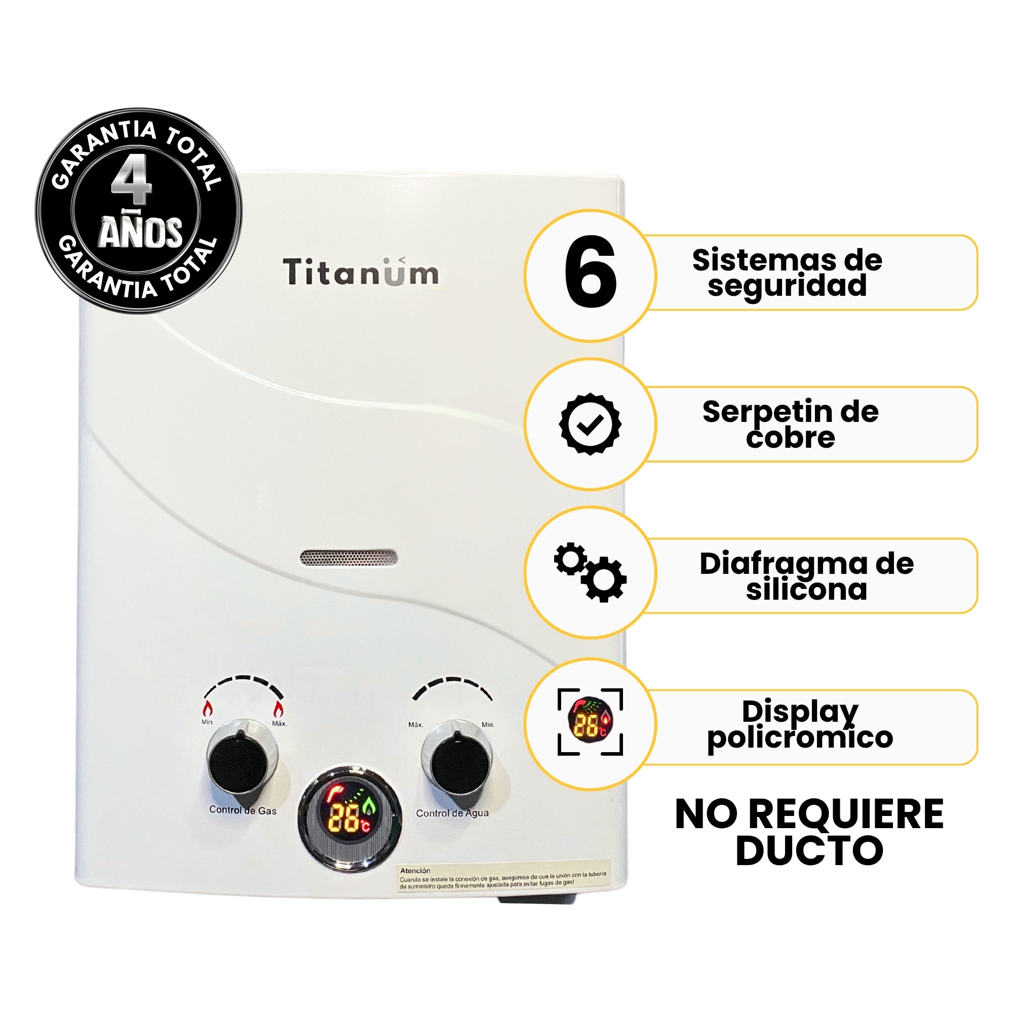 Calentador Titanum Blanco 5.5 litros