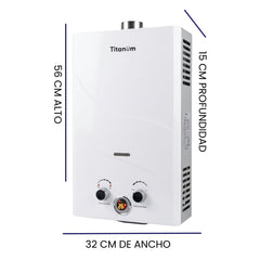 Calentador Titanum 7 Litros Tiro Forzado Blanco