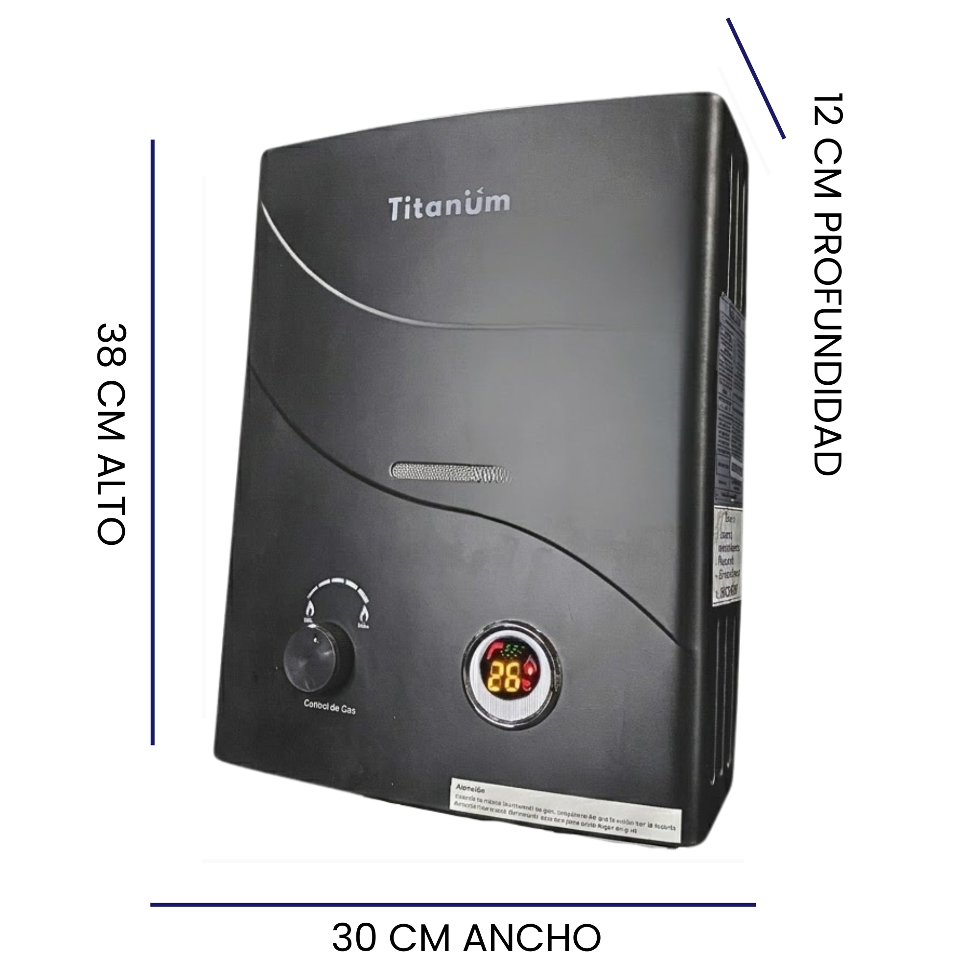Calentador Titanum Black 5.5 litros