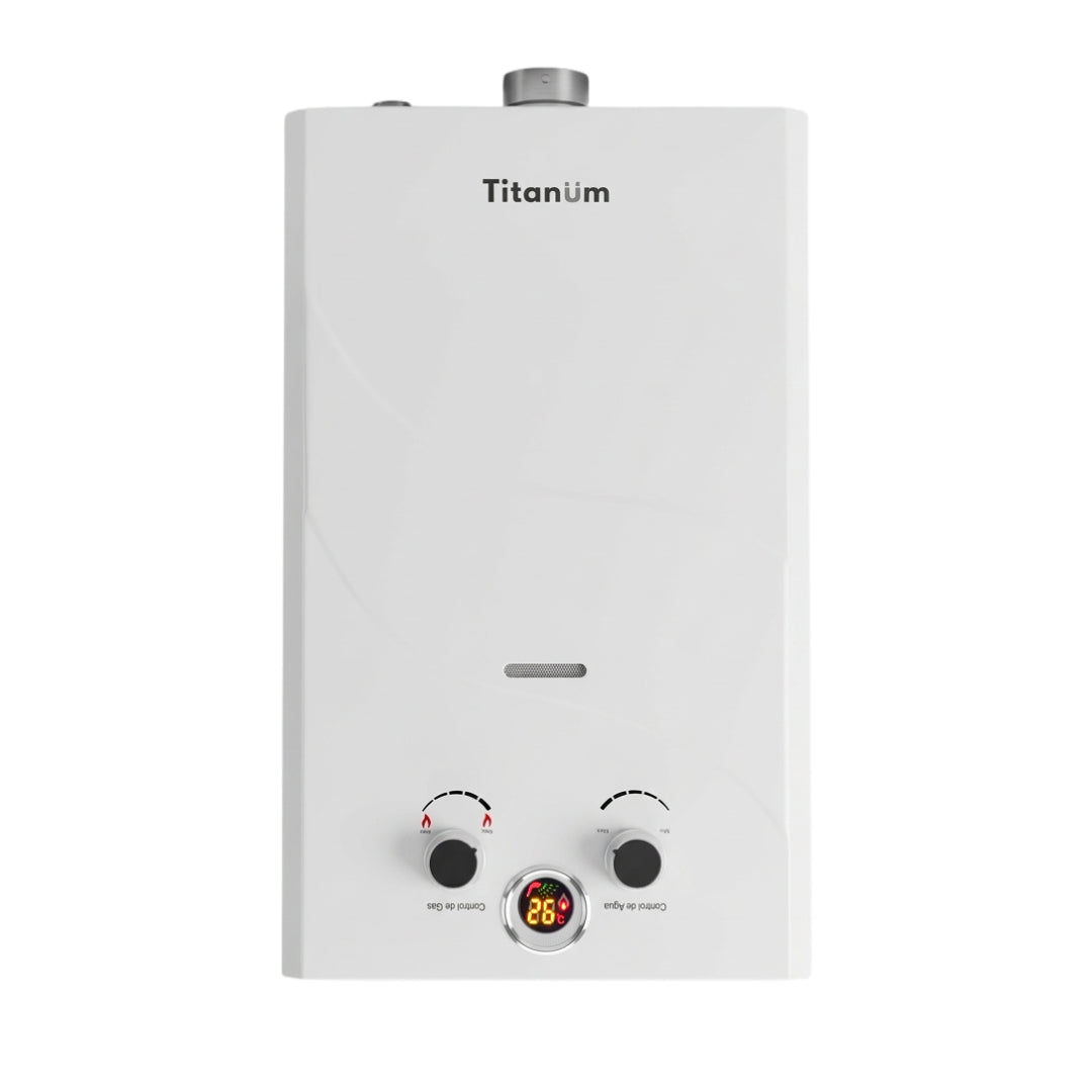 Calentador Titanum 7 Litros Tiro Forzado Blanco